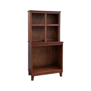 闻森家居复古陈列柜多层书架置物客厅靠墙收纳储物中古风展示柜子