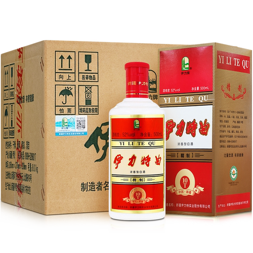 [品牌直销]伊力特52度特曲精制500ml6瓶整箱口粮白酒包邮浓香绵柔