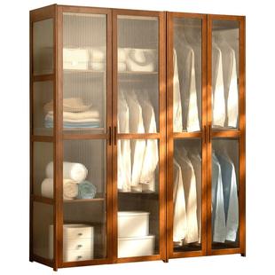 简易衣柜卧室家用出租房屋儿童实木组装收纳柜子衣橱小户型经济型