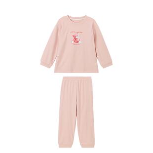 布丁哈鲁冬装童装女童甜美睡衣2026秋冬新款儿童休闲家居服套装