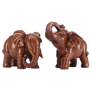 紫铜大象摆件一对财福对象家居办公室公司装饰品摆设乔迁开业礼品
