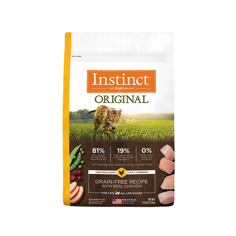 Instinct天然百利猫粮进口经典无谷鸡肉系列猫粮全价猫粮5kg/袋