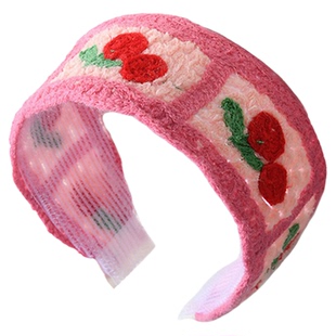 刘海贴魔术贴头发粘粘贴碎发整理发带宽边加长针织李沁同款发箍女