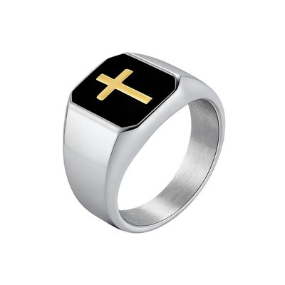 黑骨BLACKBONE十字密语暗黑戒指