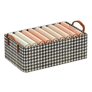 千鸟格衣服收纳盒整理箱家用衣柜收纳分层神器衣物裤子储物收纳筐