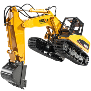 大号遥控挖掘机冒烟充电工程车玩具儿童合金破拆机抓木机男孩礼物