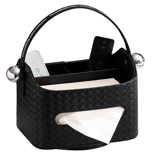 漫时光可旋转纸巾盒客厅轻奢高档纸抽盒桌面多功能创意茶几收纳盒