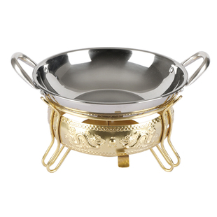 固体酒精炉小火锅宿舍学生不锈钢干锅锅仔火锅家用液体户外干锅炉