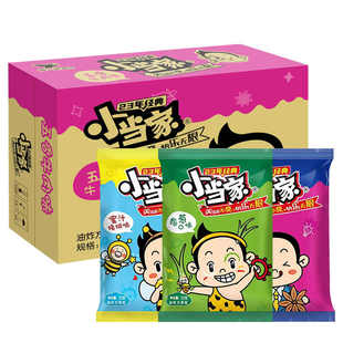 小当家干脆面混合整箱48包统一小浣熊怀旧充饥食品干吃面零食小吃