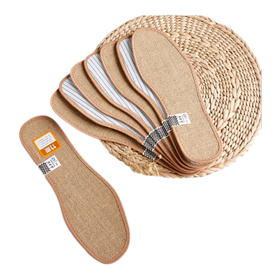 康老板竹炭纯麻鞋垫男女透气