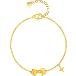 周六福黄金手链足金计价少女星手饰新年礼物甜酷少女 -第二代系列