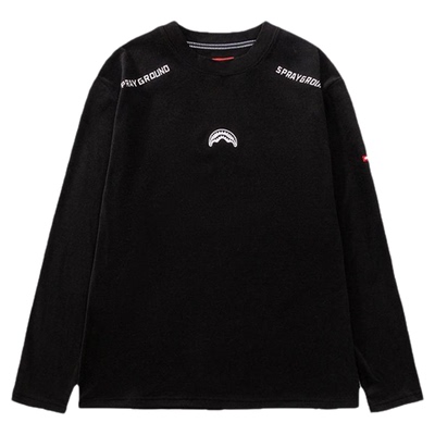 SprayGround25秋冬鲨鱼嘴加绒长袖T恤男女半高领内搭打底衫上衣