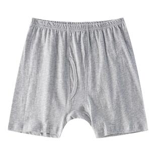 工农兵有开口中老年平角内裤男全棉短裤老人男款纯棉四角薄款夏季