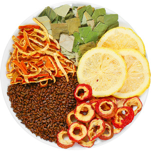 柠檬山楂决明子荷叶茶刮去塑油身脂玫瑰菊花茶正品组合养生花茶包