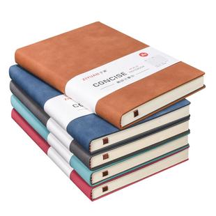 羊巴皮笔记本子a5本子可定制加厚记事本商务皮面工作本办公日记本logo随身ins复古小本子封面横线内页精致