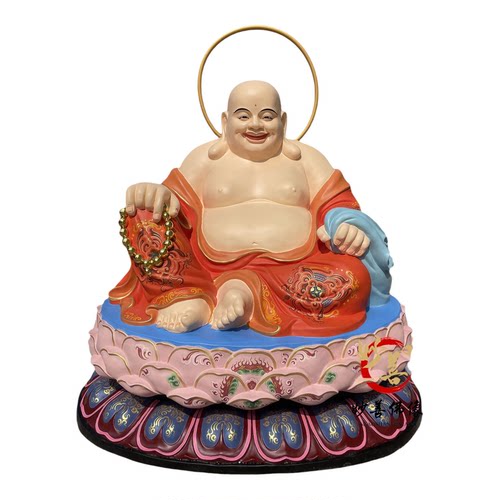 大肚弥勒佛神像方台弥勒宽体笑佛莲花弥勒佛树脂佛像80厘米1.3米