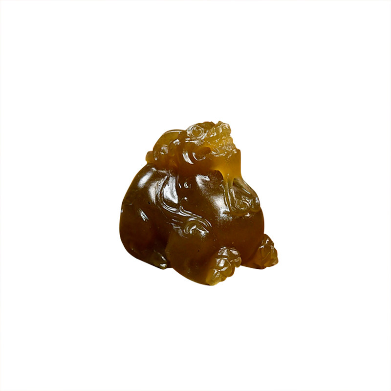 和田玉且末金山糖玉貔貅吊坠