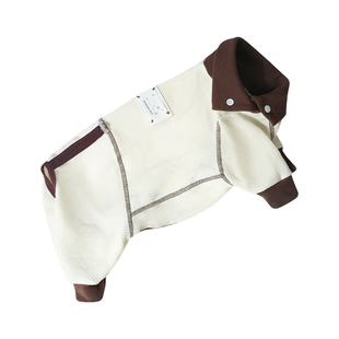 狗狗衣服秋冬小型犬小狗四脚护肚衣秋冬季打底衫德绒保暖睡衣比熊