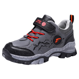 儿童棉鞋男童冬天加绒加厚户外休闲防滑登山鞋雪地高帮运动鞋小孩