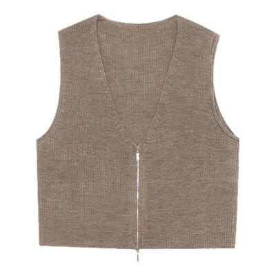 木岸muan小哥迪马甲春秋新款羊毛303克拉链潮流马甲女D-DG3-201