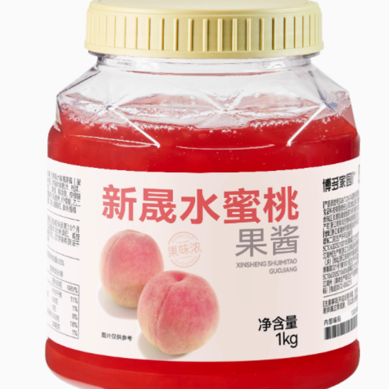 博多家园1kg水蜜桃粉泡泡果酱