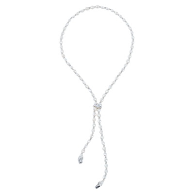 Luckysnake珍珠白珠银豆豆项链