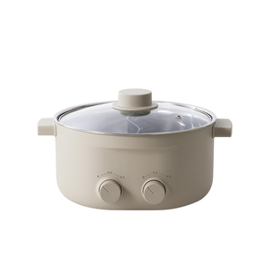 olayks立时不锈钢0涂层6升大容量电火锅家用鸳鸯双区双控多功能