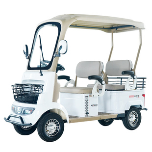 新款A9方向盘款老年代步车小巴士电动四轮车老人电动车景区观光车