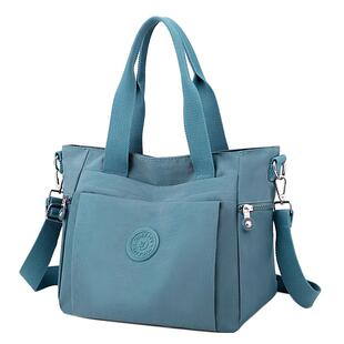 2025新款帆布包女包中老年单肩斜挎包百搭尼龙布通勤托特包大包包