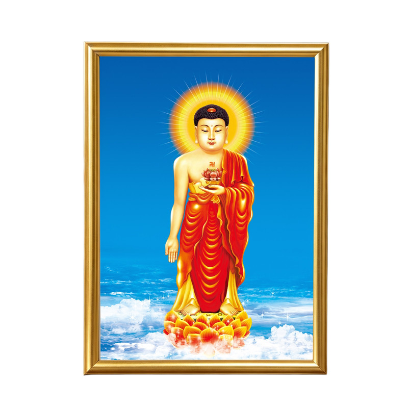 阿弥陀佛高清画像相框画框摆件玄关桌面供奉摆台装饰挂画照片定制