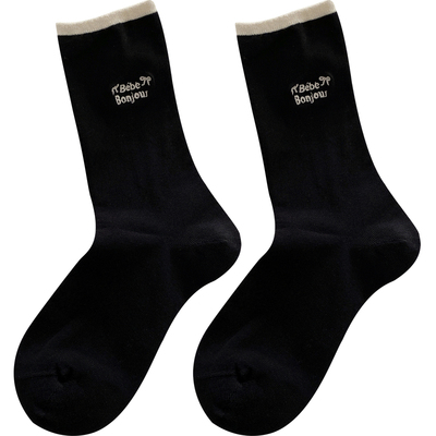 韩国吸汗女棉ins风潮春秋中筒袜