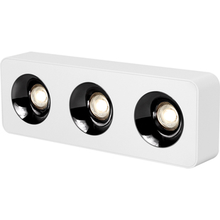 爱多辉 明装斗胆灯led免开孔客厅无主灯设计吸顶超薄射灯7558三头