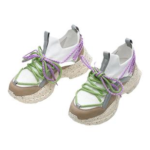 Aquascutum雅格狮丹1851百年品牌女鞋英伦风时尚拼色休闲老爹鞋子