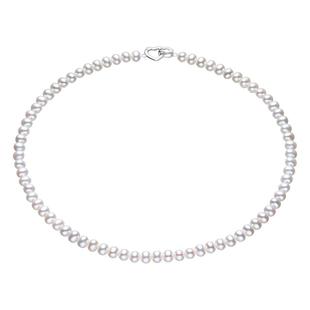 黛米珠宝 5-6mm近圆白色无核淡水珍珠项链锁骨链S925银颈链女SSS