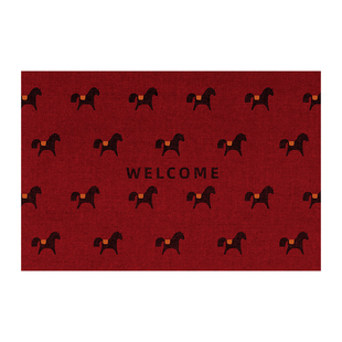 新年红色入户门地垫马年喜庆玄关室内耐脏防滑脚垫门口地毯可定制