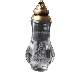 晶万顺天然白水晶舍利瓶吊坠楞严咒嘎乌盒许愿瓶莲花佛观音瓶挂坠