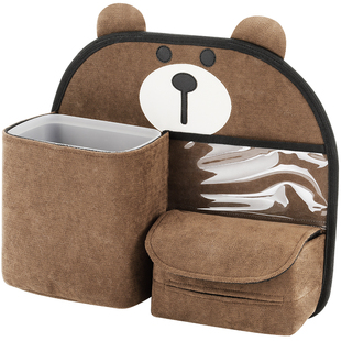 车载收纳挂袋汽车椅背储物袋座椅后背纸巾盒车内垃圾桶后排置物盒