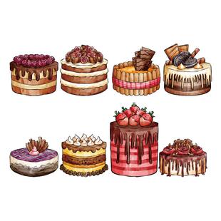 甜品店面包店玻璃门贴纸氛围布置卡通墙贴烘焙蛋糕店墙面装饰贴纸