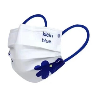 克莱因蓝口罩高颜值新款时尚显瘦一次性三层防护男女潮款独立包装