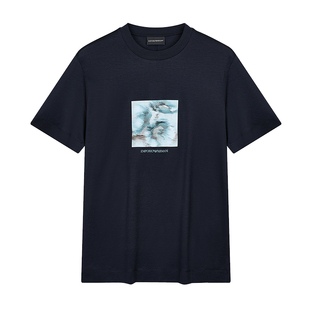 Armani/阿玛尼EA 男士时尚休闲印花圆领短袖T恤 EM005272 AF10017