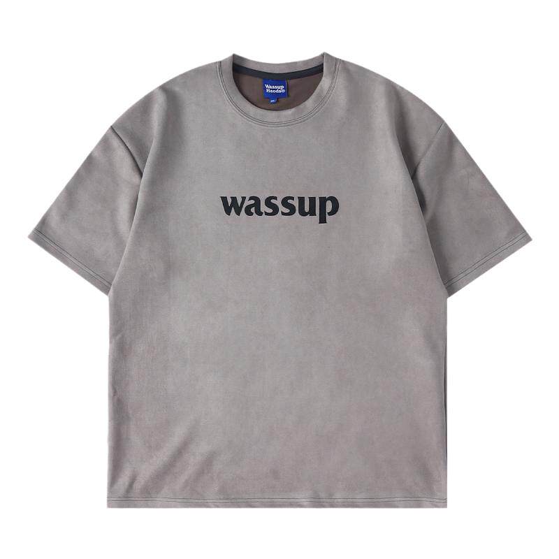 麂皮绒新品短袖男WASSUPHEODS