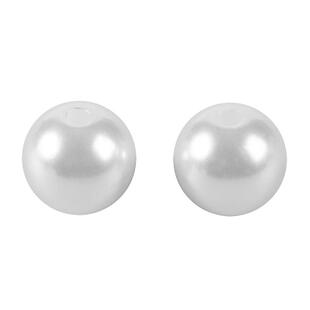 abs仿珍珠散珠有孔高亮白色小珠子手工diy制作头饰编织串珠包材料