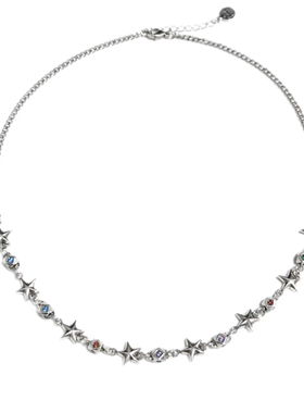 无性别多巴胺星星彩色锆石项链