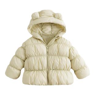 [三防]马克珍妮女童小耳朵超轻保暖羽绒服宝宝2025红色冬装240917