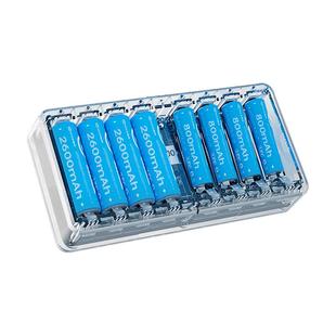 【买8节送8节】耐时5号7号电池充电器五号七号镍氢电池快充全透明充电器8槽1.2V镍氢镍镉可充电通用充电套装