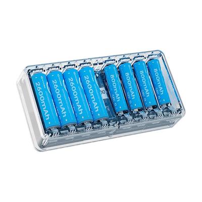 【买8节送8节】全透明电池充电器