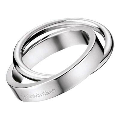 Calvin Klein【清仓款】专柜正品双环系列ck饰品情侣个性女ck戒指