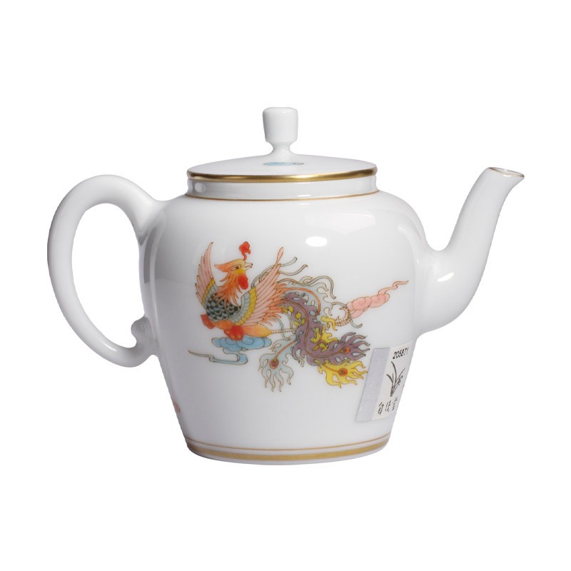 自慢堂釉中彩陶瓷茶壶