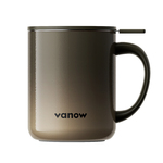 Vanow泡茶保温杯茶水分离办公室不锈钢马克杯陶瓷内胆咖啡水杯子