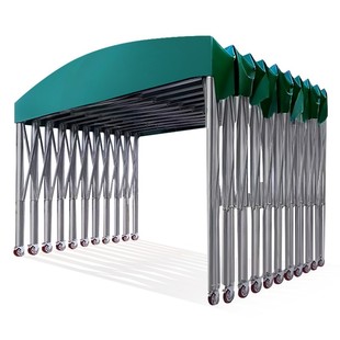 雨棚户外防雨移动推拉棚室外停车棚大排档收缩遮阳棚活动伸缩帐篷